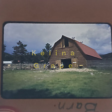 1950s Lazy VV Ranch 35mm Film Slide Red Border Nederland Colorado Barn Horse picture