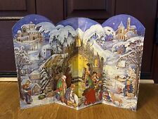 Vintage 3D Nativity Advent Calendar West Germany Stuttgart-Rohr Cardboard Paper picture