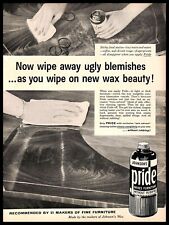 1954 Johnson's Pride Waxes Vintage PRINT AD Floor Furniture Polish Household picture