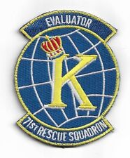 USAF 71st RQS - EVALUATOR ( hook backed ) patch picture