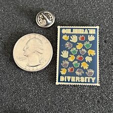 Celebrate Diversity Different Colored Hands Silver Tone Pin Pinback #45030 picture