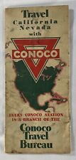1940 Conoco Road Map Of California Nevada Good Condition picture