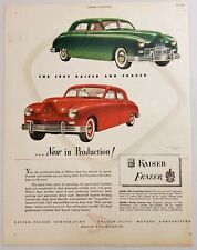 1946 Print Ad 1947 Kaiser & Frazer Cars in Production Graham-Paige Willow Run,MI picture
