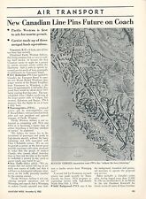 1953 Aviation Article Pacific Western Airlines History PWA Canada Canadian picture