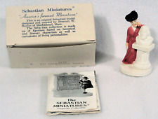 Vintage Sebastian Miniatures #2199 Mrs. Rittenhouse Square Original Box Sticker picture