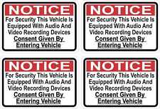 3in x 2in Vehicle Equipped with Recording Devices Vinyl Stickers Decal Signs picture
