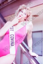 1980s curvy woman in swimsuit beauty contest - 35mm NEGATIVE Se12 picture