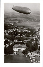 RPPC Graf Zeppelin LZ 127 over Friedrichshafen, Germany - Photo Postcard picture