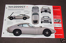 1967-1970 TOYOTA 2000GT Car SPEC SHEET BROCHURE PHOTO BOOKLET picture