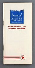 TURKISH AIRLINES AIRLINE TIMETABLE WINTER 1988/89 THY TURK HAVA YOLLARI picture