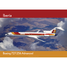 Iberia Airline Boeing 727-256 Advanced Art Print - Aerial View Aviation 1980s picture