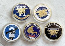 5 PCS CHALLENGE COIN Seal Team Two, Four, Five, Six, Ten US NAVY NAVAL picture
