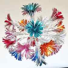 VTG MCM NEAT RETRO 60's XMAS Delicate Ornament Ball Tinsel FOIL Hanging Display picture