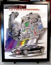 2005,2006 FORD GT GT40 SUPERCAR ENGINE DEVELOPMENT WALL BOARD DISPLAY 05/06 picture