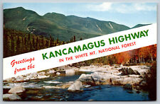 White Mountains New Hampshire Postcard Kancamagus Highway Greetings Conway picture