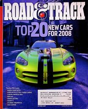 TOP20  NEW CARS FOR 2008 - ROAD & TRACK MAGAZINE - OCTOBER 2007 picture