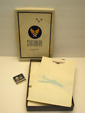 Vtg Stationery Military Plane Jet FS-828 Crest Craft 107th Fighter Wing  Unused picture