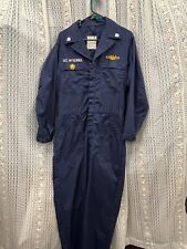 1981 US NAVY USN Coveralls, Shipboard, Blue Men's Size 38R Submarine Patches picture