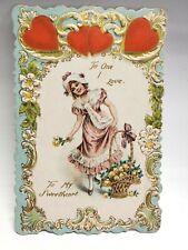 Vintage Embossed Romance Card 'To The One I Love, To My Sweetheart' 1900–c  picture