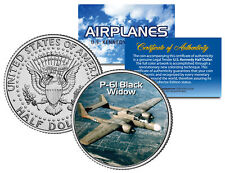P-61 BLACK WIDOW * Airplane Series * Kennedy Half Dollar Colorized US Coin picture