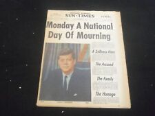 1963 NOVEMBER 24 CHICAGO SUN-TIMES NEWSPAPER- NATIONAL DAY OF MOURNING - NP 5797 picture