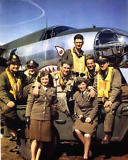 Martin B-26 Marauder medium bomber pose with Corporal Anne Buta Pr- Old Photo picture