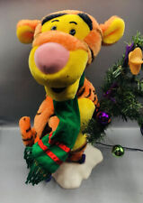 1996 Telco Motionette Disney Tigger Animated Ice Skating Plush w/ Christmas Tree picture