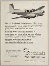 1957 Print Ad Beechcraft Twin Bonanza Airplanes Made in Wichita,Kansas picture