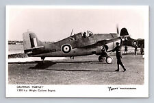 RPPC RAF Grumman Martlet Carrier Fighter Aircraft FLIGHT Photograph Postcard picture