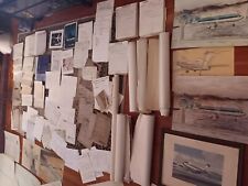 Lot 1960'S Boeing 747 Airplane Blueprints Photo Drawings DOCUMENTS Art Renton Wa picture