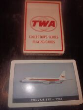 TWA Airlines Collectors Series Playing Cards Convair 880 Airplane 1961  (CL9) picture