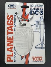 MotoArt Planetags Douglas DC-3 Flagship Tulsa Plane Skin Tag LETTER ON BACK picture