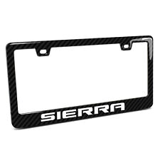 GMC Sierra in 3D on Real Carbon Fiber Finish ABS Plastic License Plate Frame picture
