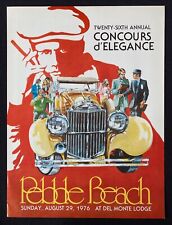 1976 Original Pebble Beach Concours Poster Ed Greco 1930s PACKARD picture