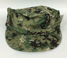 US Navy NWU Type III AOR2 Woodland Uniform Hat Utility 8 Point Cap Cover- Size 8 picture