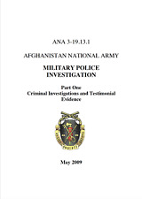 417 Page AFGHANISTAN NATIONAL ARMY POLICE MP CRIME INVESTIGATION Manual on CD picture
