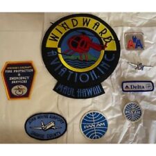 Lot of 7 Aviation Patches & 1 Pin: Delta,  Pan Am, Sikorsky, American Airlines picture