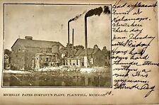 Michigan,PLAINWELL,Paper Company’s Plant 1906 ANTIQUE Postcard RPPC picture