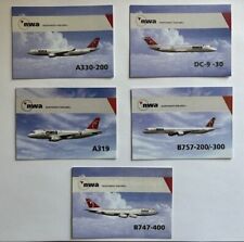 Northwest Airlines Aircraft Pilot Trading Cards - Lot of 5 picture