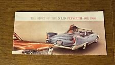 Vintage 1960 The Story of The Solid Plymouth OEM Dealer New Car Sales Brochure. picture