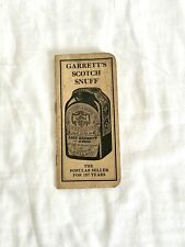 Vintage 1939 Garrett's Snuff Pocket Memo Pad Notebook picture