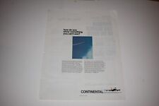 Vintage 1966 Continental Airlines Print Ad. picture