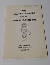 TWA LAVATORY SERVICING HANDBOOK TECHNICAL SERVICES TRAINING NOVEMBER 1974 picture