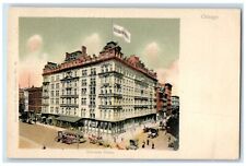 c1905 Sherman House Building Trolley Chicago Illinois IL Antique Postcard picture