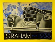 Vintage Original 1938 GRAHAM FOLD OUT SALES BROCHURE Supercharger Coupe Sedan  picture