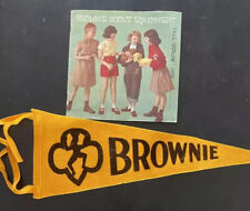 REDUCED 2 Vintage BROWNIE GIRL SCOUT ITEMS-CATALOG Fall 1956-PENNANT ‘50 picture