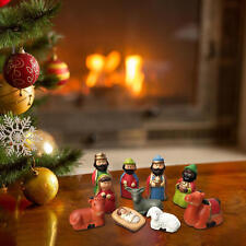 10pcs Christmas Nativity Set Jesus Birth Resin Figures Kit Christmas Decoration picture