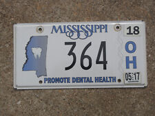 Mississippi Promote Dental Health License Plate 364 OH Dentist Teeth MS picture