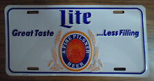 Vintage Miller License Plate Embossed Metal New Old Stock Lite Beer #502 picture