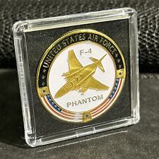 United States AIR FORCE USAF F-4 Phantom Challenge Coin-AIRTIGHT 2X2 CASE SAVE picture